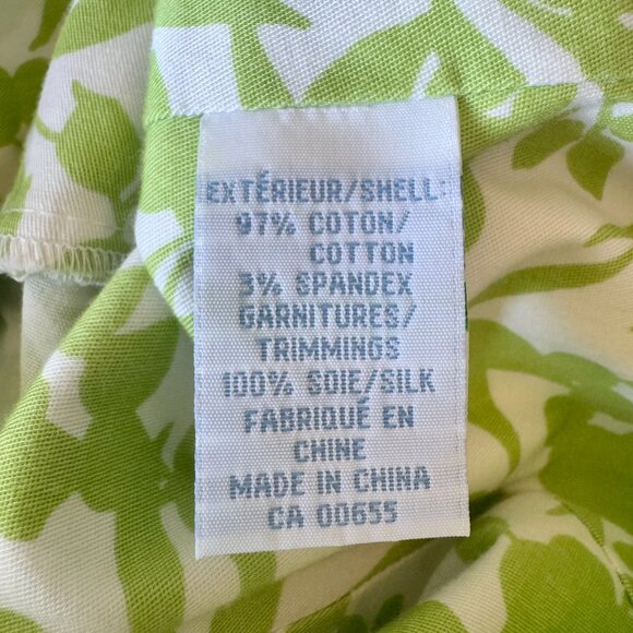 Lime Green and Off White Floral Tea Dress Vintage - Picture 12 of 12